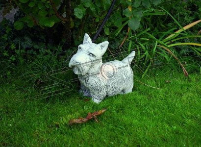 Garten Dekoration Hund Terrasse Stein Figuren Dekorative Weiß Statue Figur